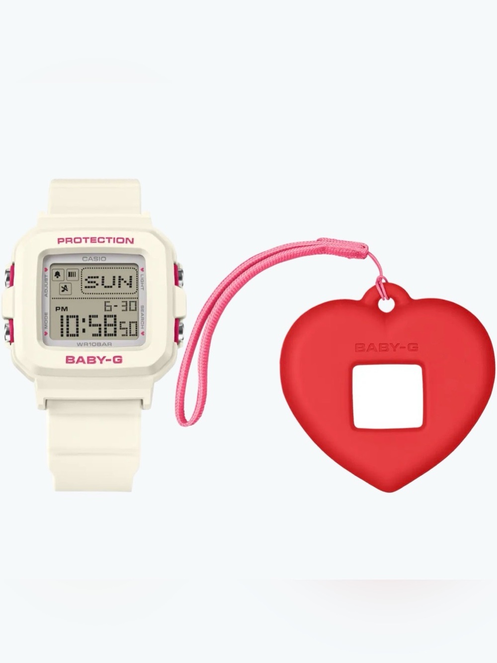 Casio Baby G-Shock+Plus BGD10KH-7 Digital Watch (White/Pink/Red)